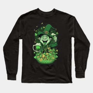 Saint Patrick's Day Leprechaun Long Sleeve T-Shirt